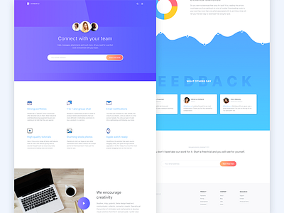 Rainbow ui kit clean design landing minimal modern ui kit