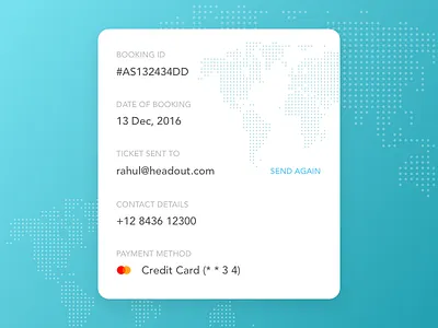 Booking Details Ticket Concept booking card concept details flight headout order status ticket travel ui world