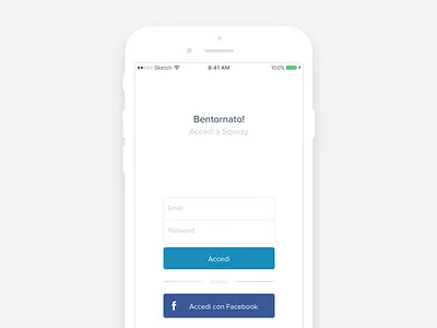 Squezy / Login & Signup application auth authentication education email facebook ios app italy login mobile screens signup