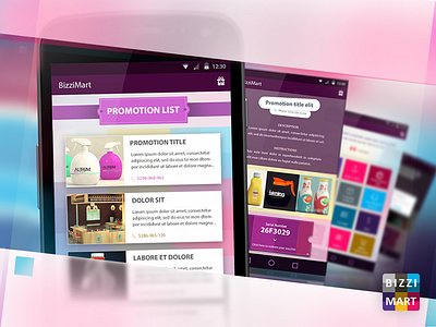 App BizziMart android app logo logotype mobile ui ux