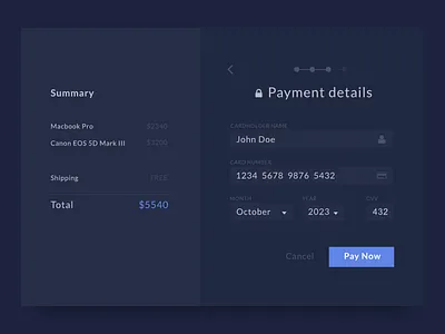 Payment Details buy card checkout credit card ecommerce order payment shop ui