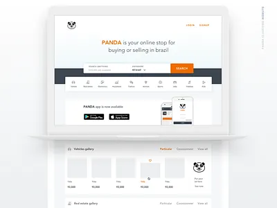 Classified Ads website bootstrap categories design flat home page minimal shot ui ux web layout website