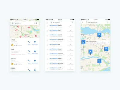 Daily Exercise — Try map series design 06 bus direction gas ios list map mark search ui
