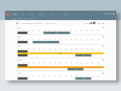 Studio belighted booking google material design music orange planning studio