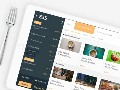 Point Of Sale ( POS ) app coffee design flat food ios ipad minimal pos restaurant ui ux