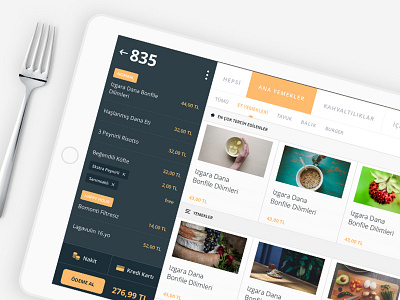Point Of Sale ( POS ) app coffee design flat food ios ipad minimal pos restaurant ui ux