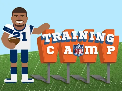 Training Camp Snapchat filter badges characters football icons nfl snapchat sports vector