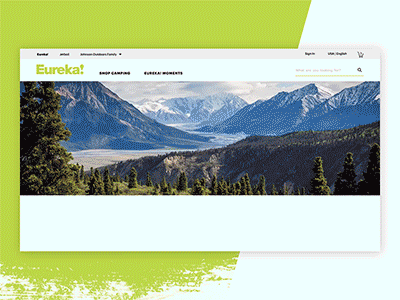 Eureka! Freecountry ae camping design eureka freecountry green motion ui ux web