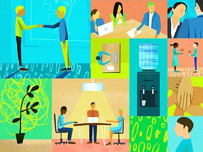 Leadership Curriculum Artwork app art branding business friend illustration leader platform water cooler