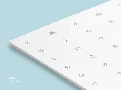 Moment Icon Set app class icon ios kids line mobile moment parents scheduler social