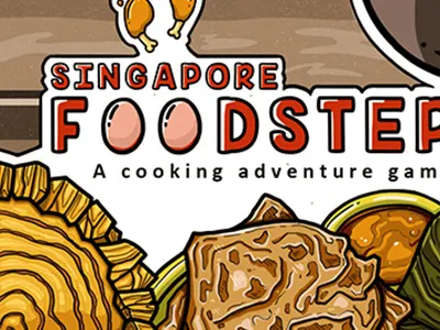 Singapore Foodsteps cooking dumpling game illustration indian food peranakan poster prata singapore