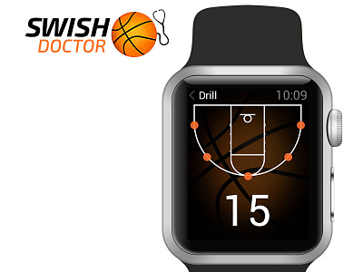 Swish Doctor Apple Watch App app apple watch basketball branding mobile app ui ui design wearable