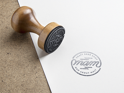 Mad About Malt stamp design handlettering logodesign madaboutmalt stampdesign vector