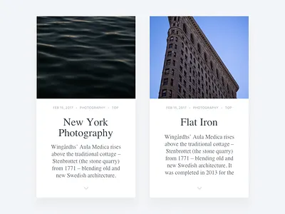 Mobile Article Cards article blogpost card clean layout minimal mobile photography shadow sketch ui white