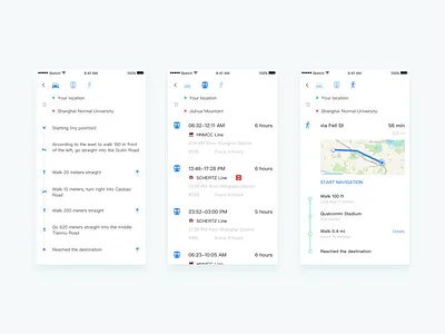 Daily Exercise — Try map series design 07 direction indicate ios map navigation route schedule subway train ui walk