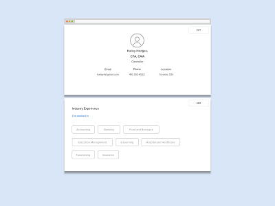 Simple Profile Elements design minimal profile ui ux web app website