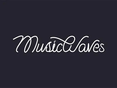 Musicwaves Typo logo music typography waves