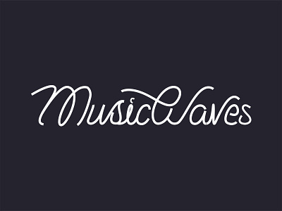 Musicwaves Typo logo music typography waves