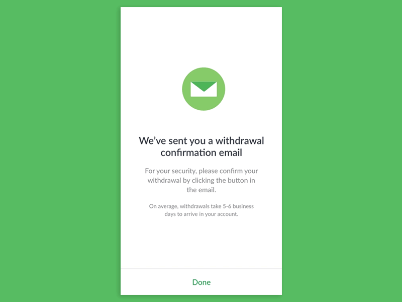 Email sent animation