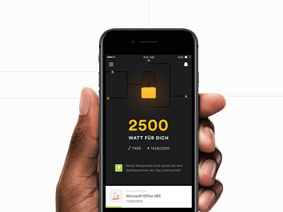 iOS Step Counter analytics counter electricity fitness ios mobile skeuomorphism step