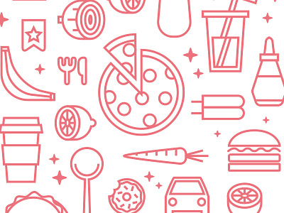 Eat24 Launch Screen Icons app design eat24 food home iconography icons launch line screen sketch
