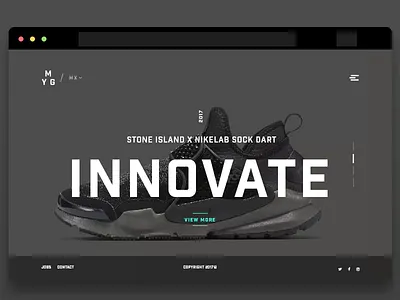 Innovate footwear gray landing modern product