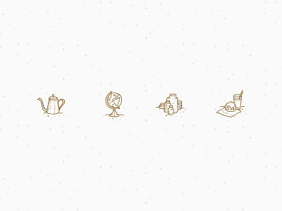 Sattwa Chai - Custom Icons artisan branding chai coffee globe iconography icons identity illustration jars kettle tea