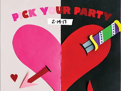 Valentine's Day Poster arrow blood craft dark happy hate knife love paper photography spider valentines day