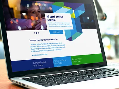 Energy Provider Homepage blue electric energy homepage power provider ui user interface web design