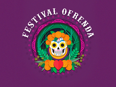 Festival Ofrenda branding dia de muertos illustration mexico