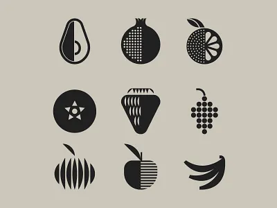 Fructus apple avocado banana blueberry fruit grapes orange pomegranate pumpkin strawberry