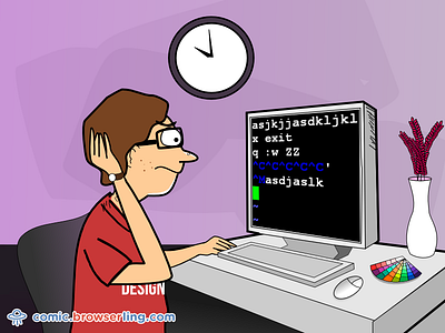 Vim Joke ed ex exit quit random save text editor unix vi vim