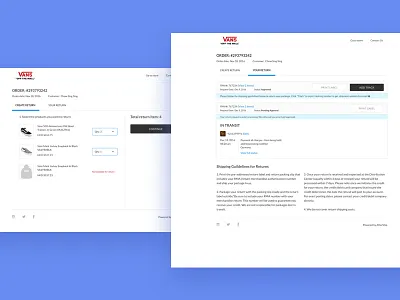 Return Center by AfterShip form mobile platform return shipment shipping ui uiux web