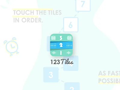 iOS Game ・123Tiles app design game illustration ios logo ui ux