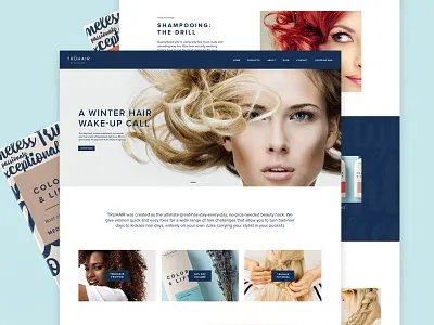 Truhair Web Concept beauty clean hair menu minimal navigation text type typography ui ux