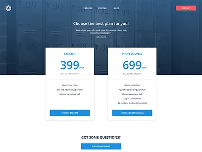 Accounting Webapp - Pricing page faq pricing pricing table purchase review sketch testimonial uidesign webdesign