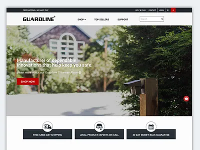 Guardline Security ecommerce icons responsive shopify