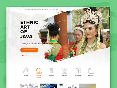 Homepage Exploration - Dispar Ponorogo culture destination dinas home page landing page pariwisata ponorogo tour tourism ui vacation