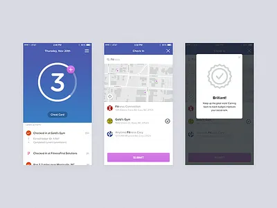 Fitness App button data fitness gym health map modal product submit ui ux