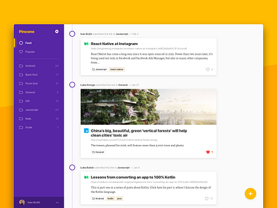 Pincone — Feed bookmarks links pincone purple shadows