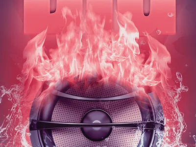 Night Club Party Flyer electronic event exposure festival flyer futuristic house dj light music nightclub ninja party poster