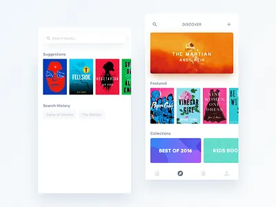 Day051-Books APP-2 books clean reading ui ux