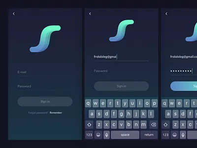 Sign in account app button dark ios iphone login mobile signin ui ux