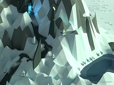"Sacred seasons" game concept environment faceted game game dev level low poly