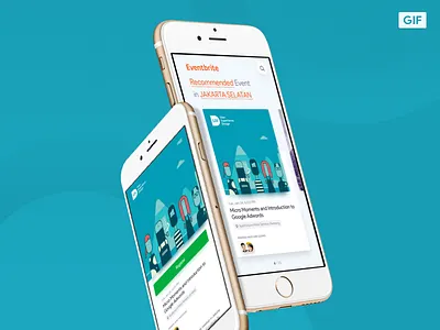 Eventbrite Redesign Concept animation app card event giff ui