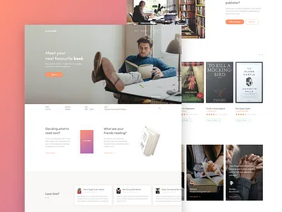 Daily UI #4 - Goodreads Landing page comments daily ui goodreads landing page minimalistic redesign simple