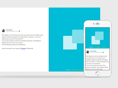 Squares inside Squares? block color clean color freelance personal portfolio simple webflow