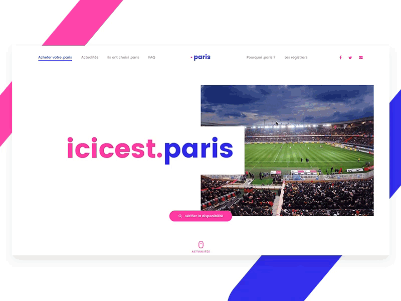 .paris Promotion Website animation homepage landing parallaxe principle slider slideshow ui