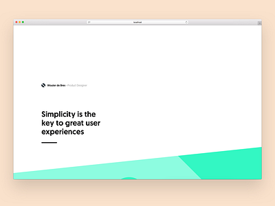 wouterdebr.es - concept 3 clean colorful colors colourful minimal portfolio website