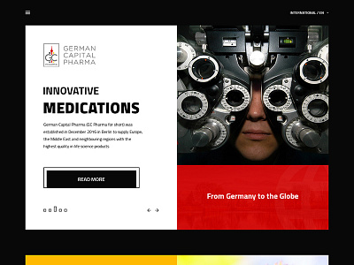 Company Landing Page black blocks company design homepage landing layout orange red ui ux yellow